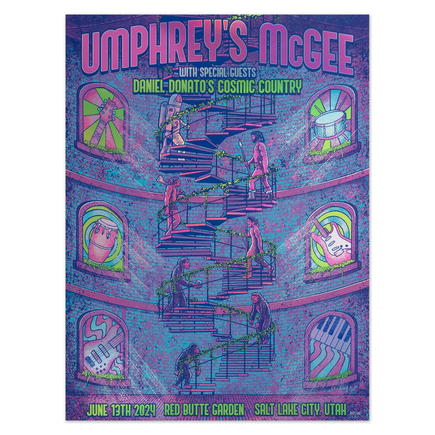 Umphrey's McGee Salt Lake City, UT 2024 Poster by Jimbo Valentine