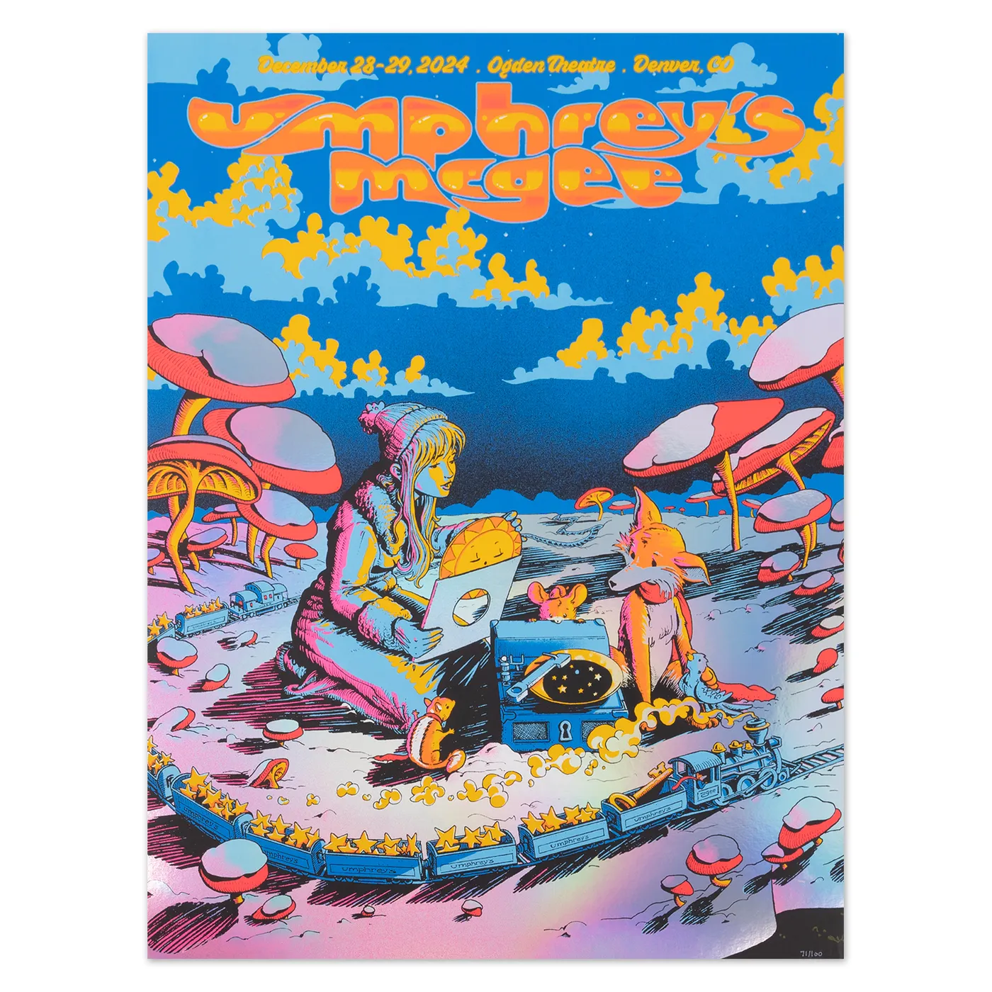 Umphrey's McGee Denver, CO Ogden Theatre 2024 Poster by James Flames