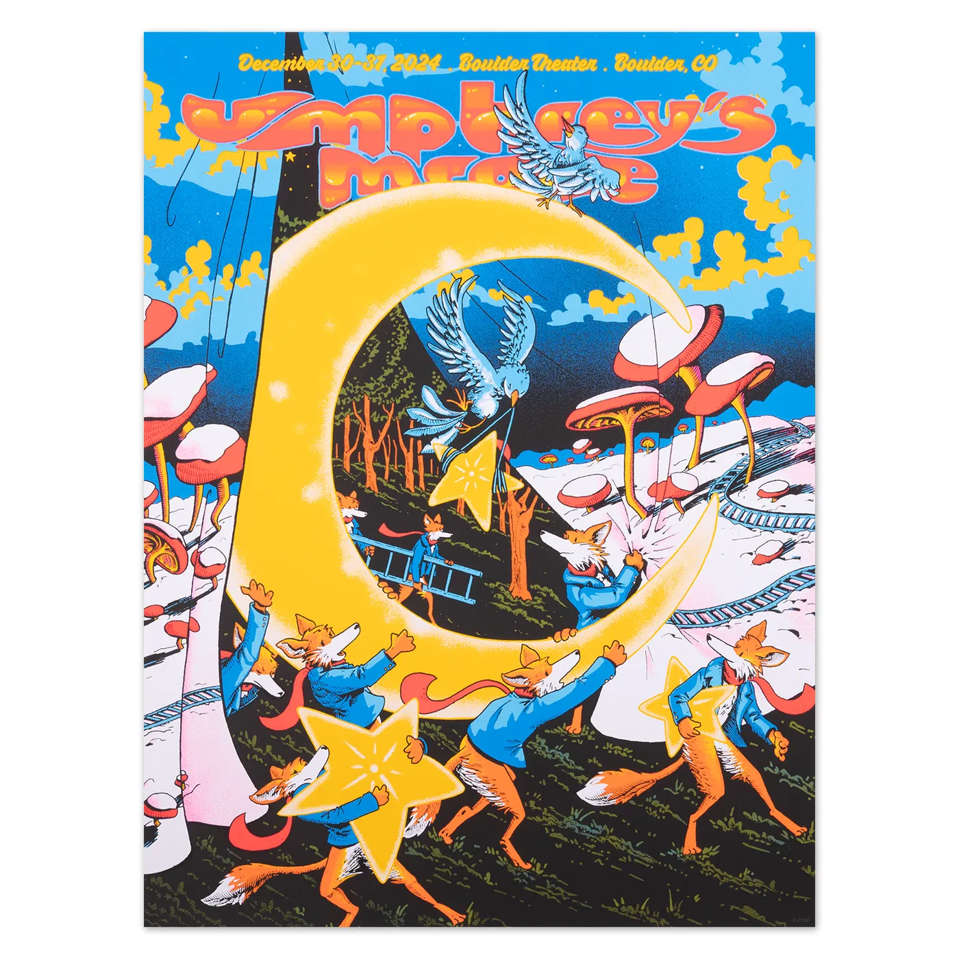 Umphrey's McGee Denver, CO Boulder Theater 2024 Poster by James Flames