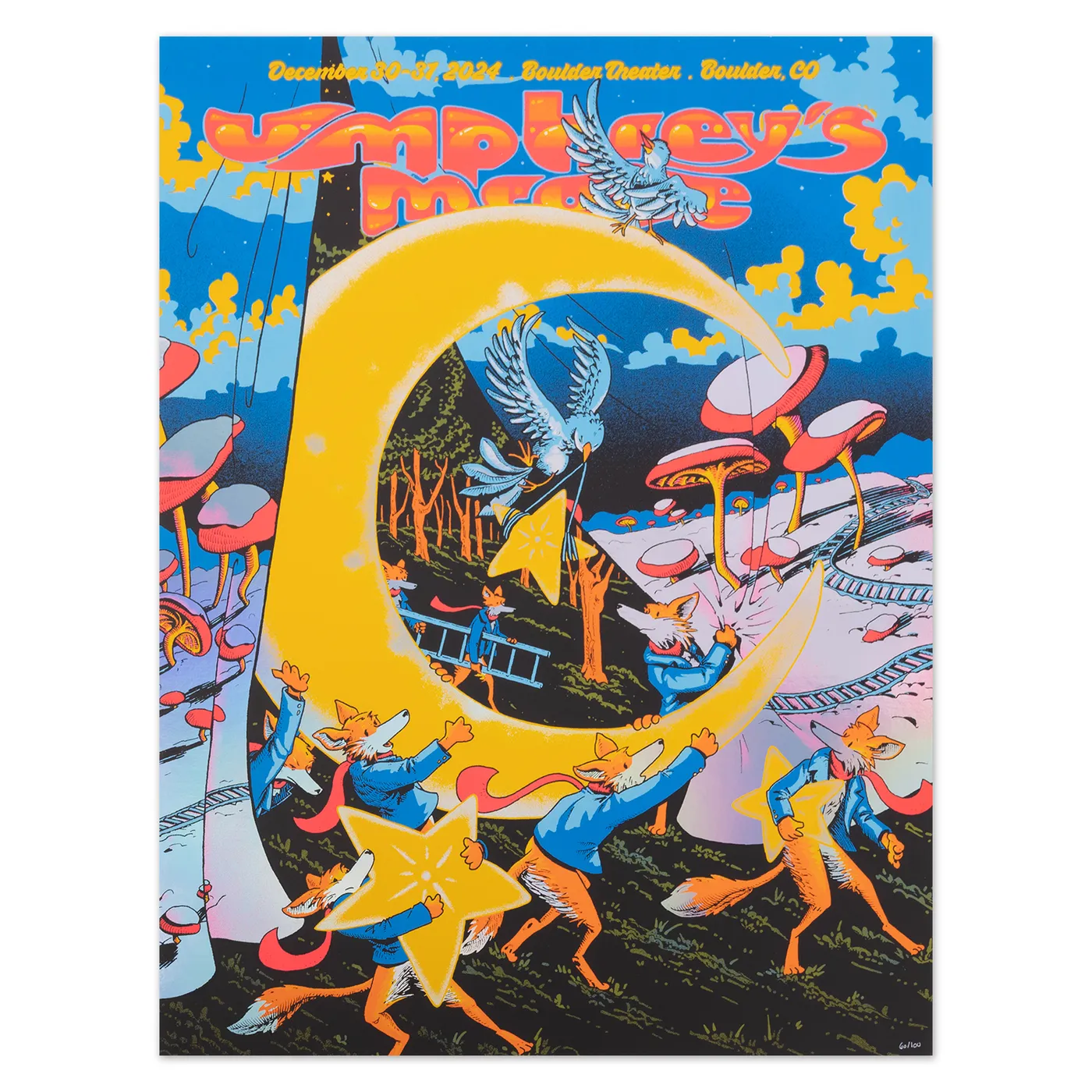 Umphrey's McGee Denver, CO Boulder Theater 2024 Poster by James Flames