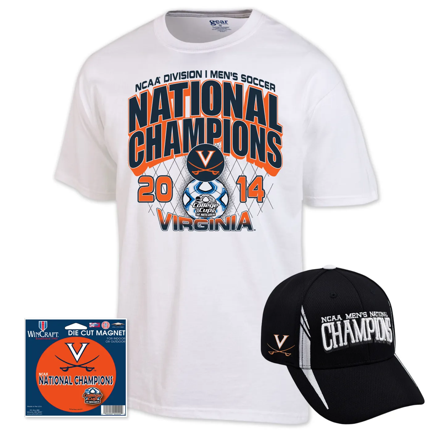 UVA Athletics Men's Soccer NCAA Champions Locker Deluxe Bundle