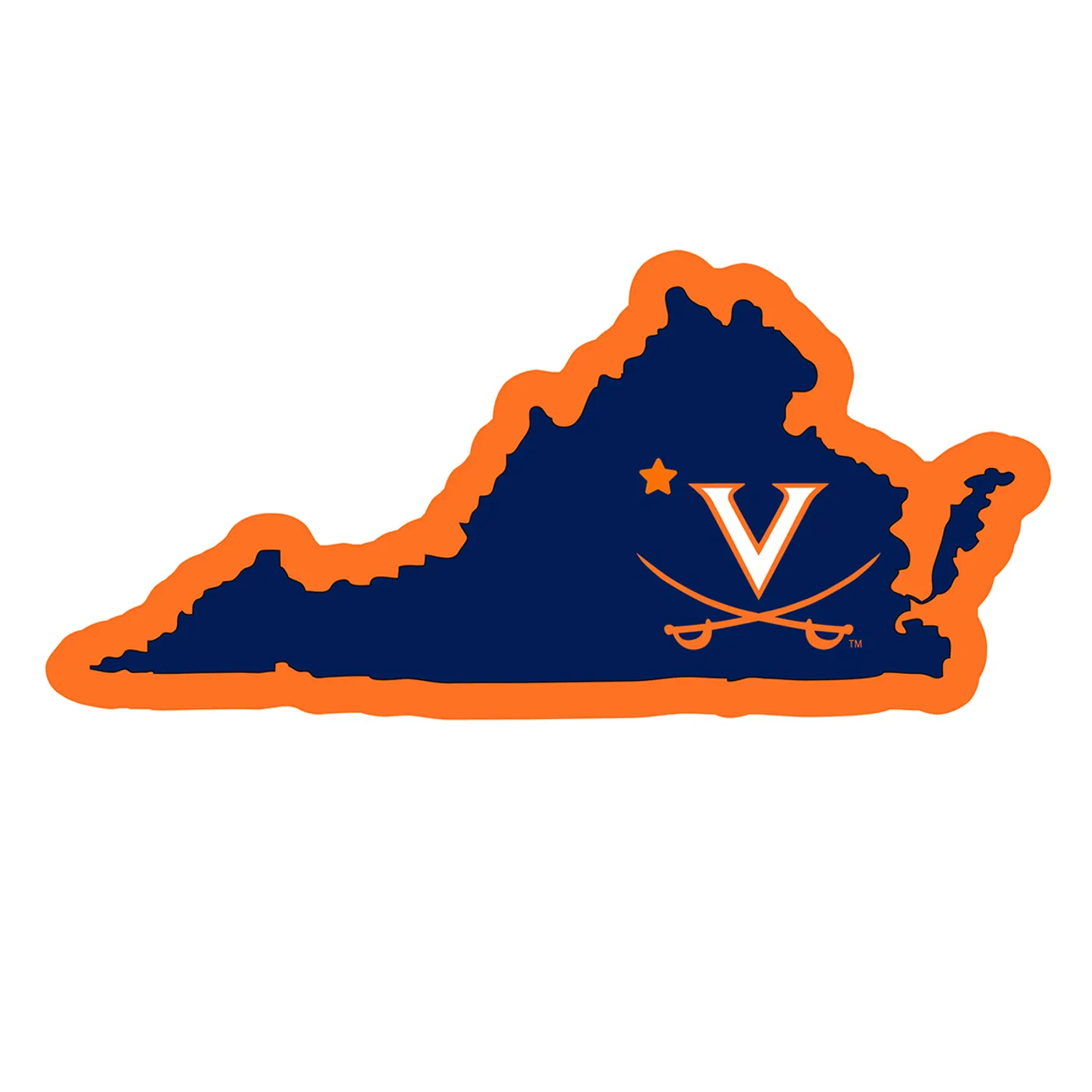 UVA Athletics University of Virginia Cavaliers Home State 11 Inch Magnet
