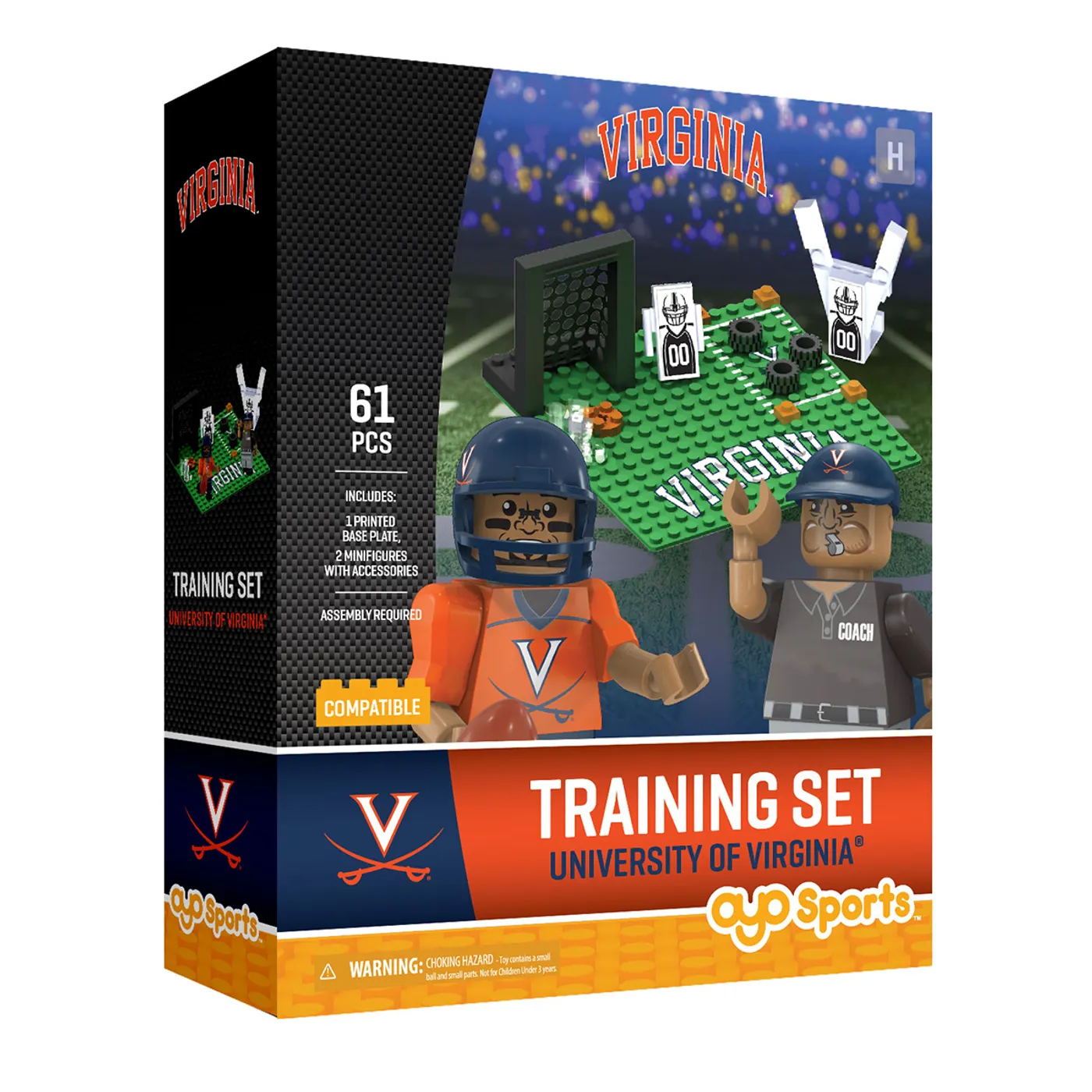 UVA Athletics University of Virginia Training Set + 2 Minifigures