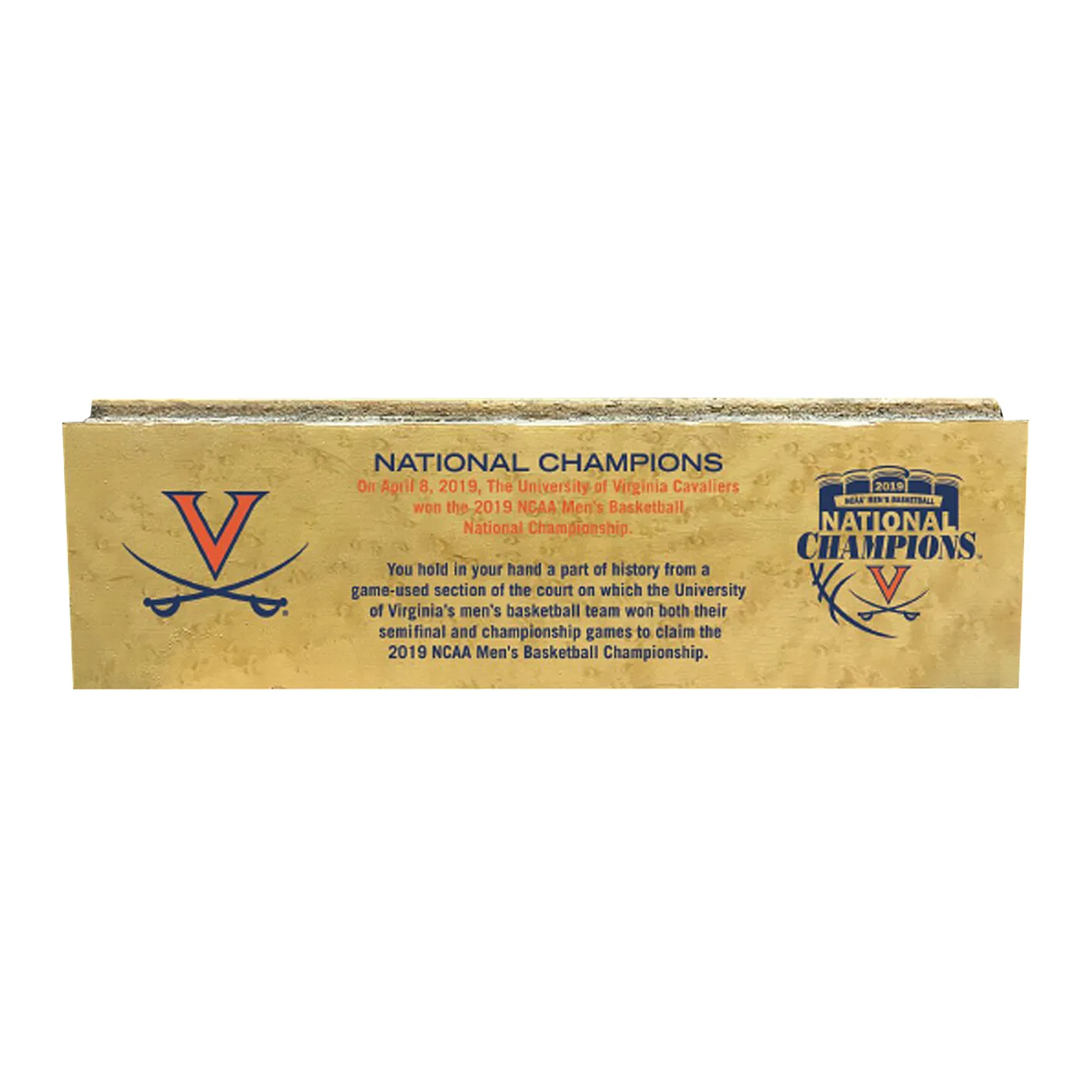 UVA Athletics University of Virginia National Championship Wood Block