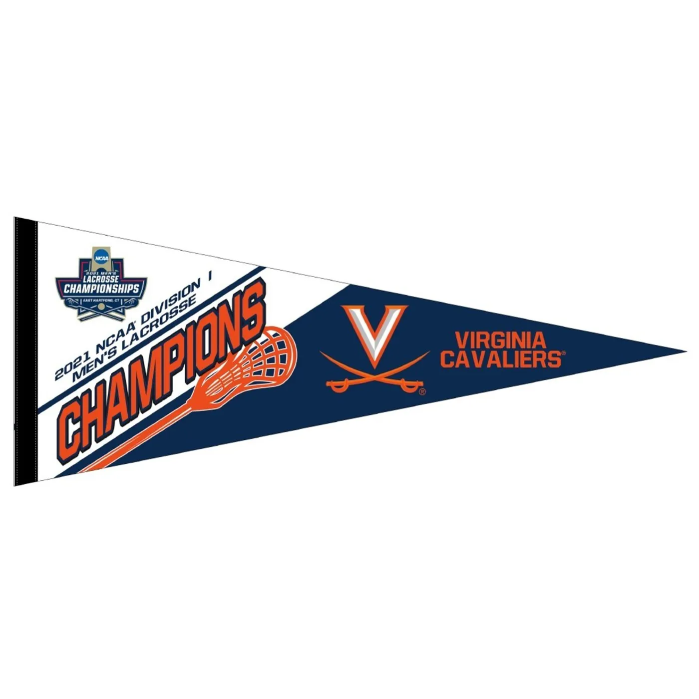 UVA Athletics 2021 Men’s Lacrosse National Champ Pennant - 12" x 30"