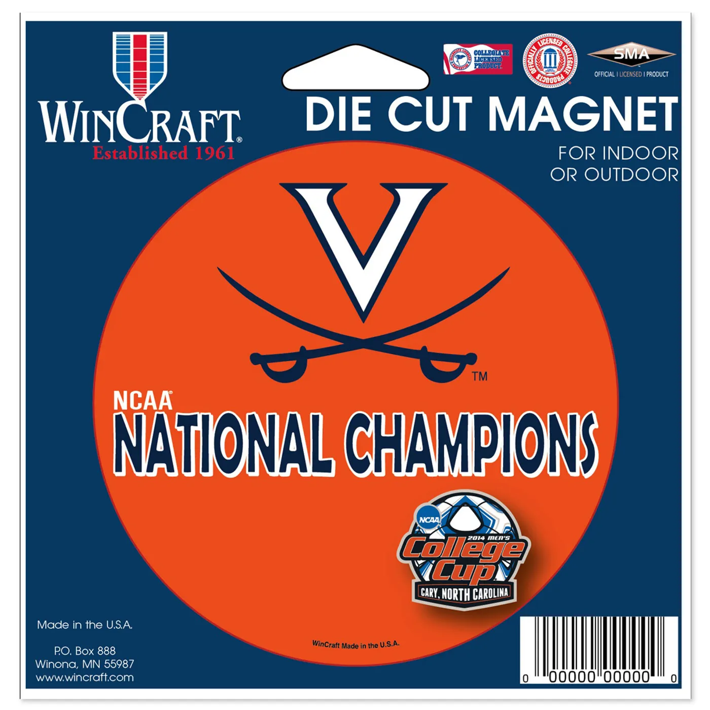 UVA Athletics Men's Soccer NCAA Champions Magnet