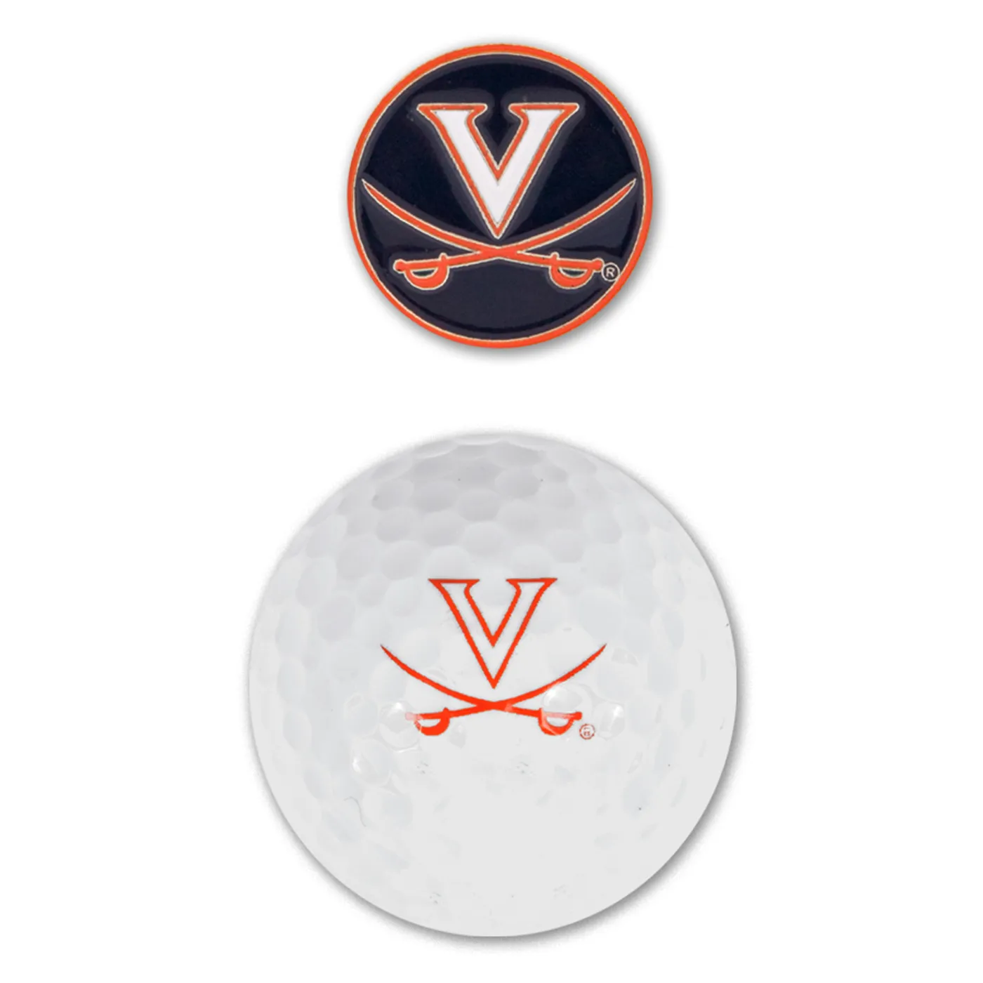 UVA Athletics Golf Ball with Marker