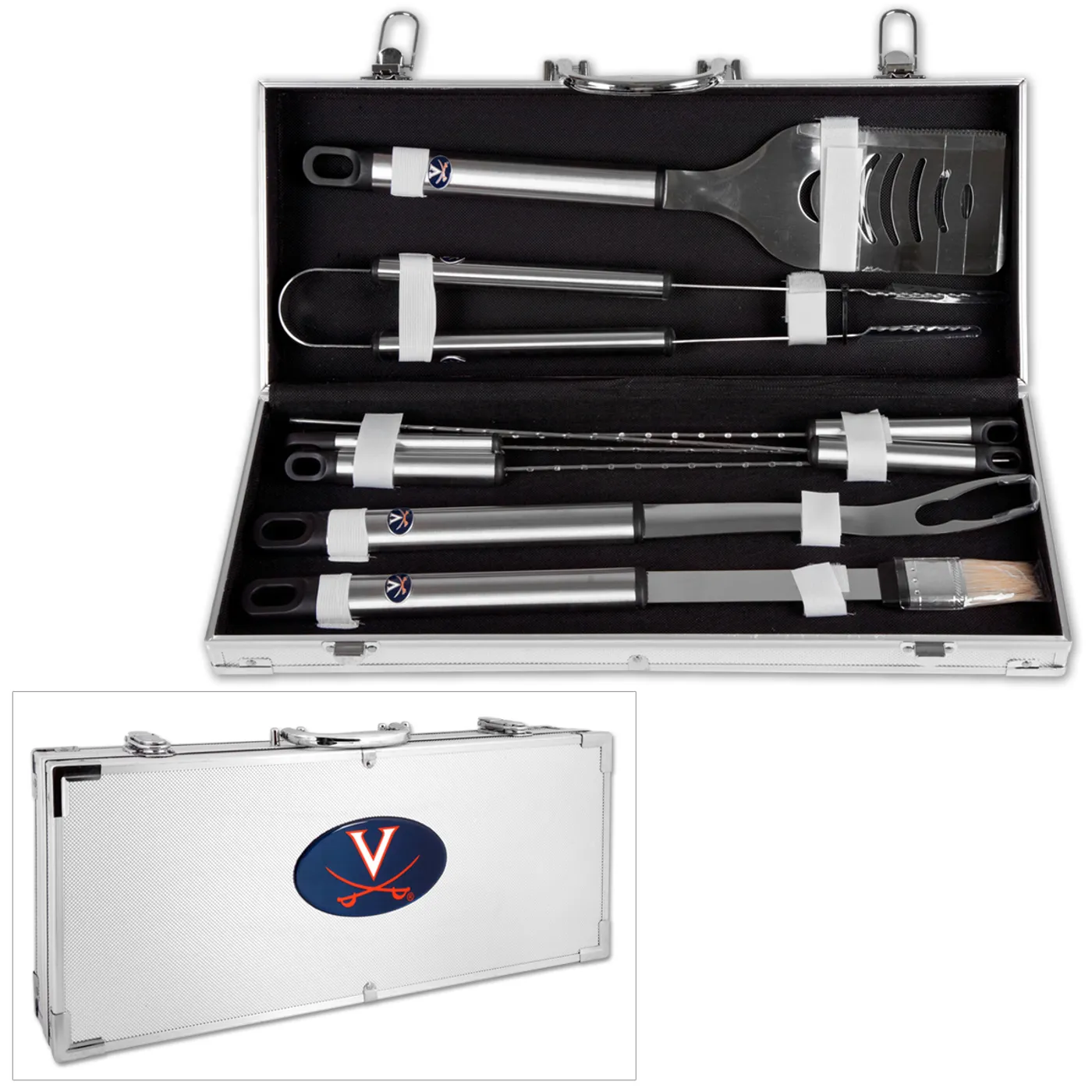 UVA Athletics Ultimate Tailgater 8-Piece BBQ Set