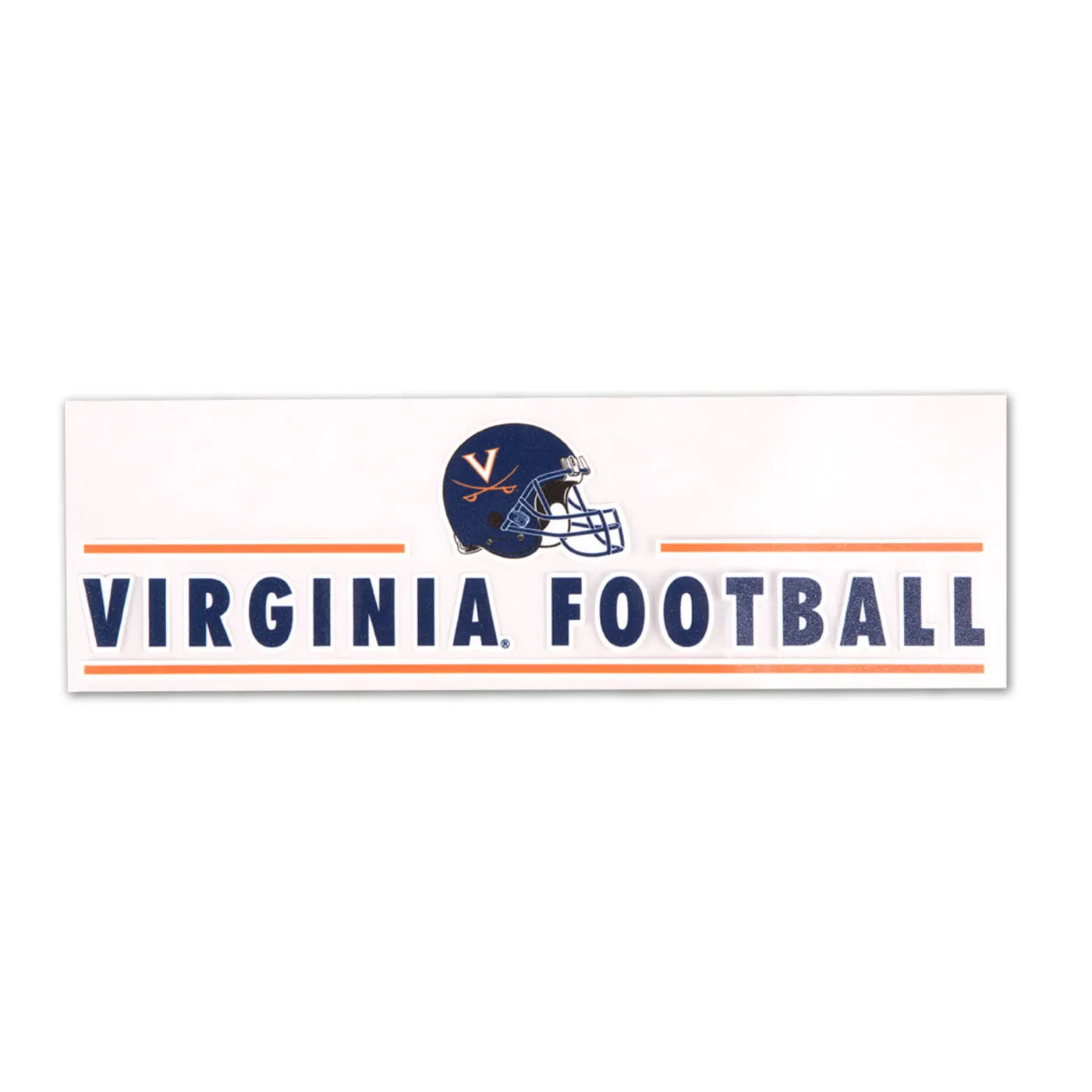UVA Athletics Virginia Football 3" x 10" Perfect-Cut Decal