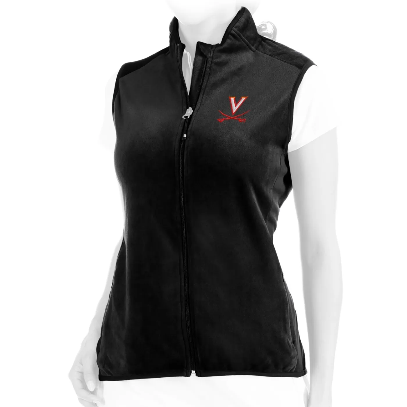 UVA Athletics Virginia Women's Faux Fur Full-Zip Vest (X-Large)