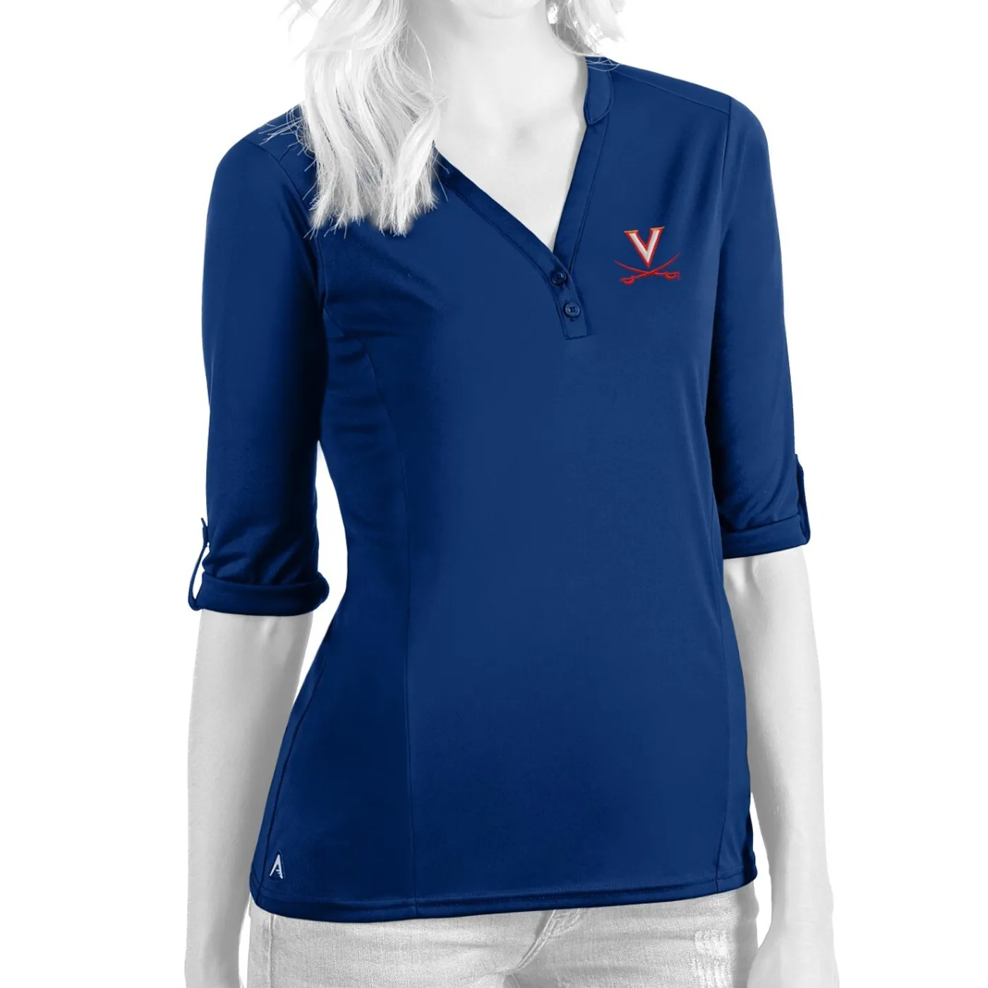 UVA Athletics Virginia Women's 3/4 sleeve Polo (X-Large)