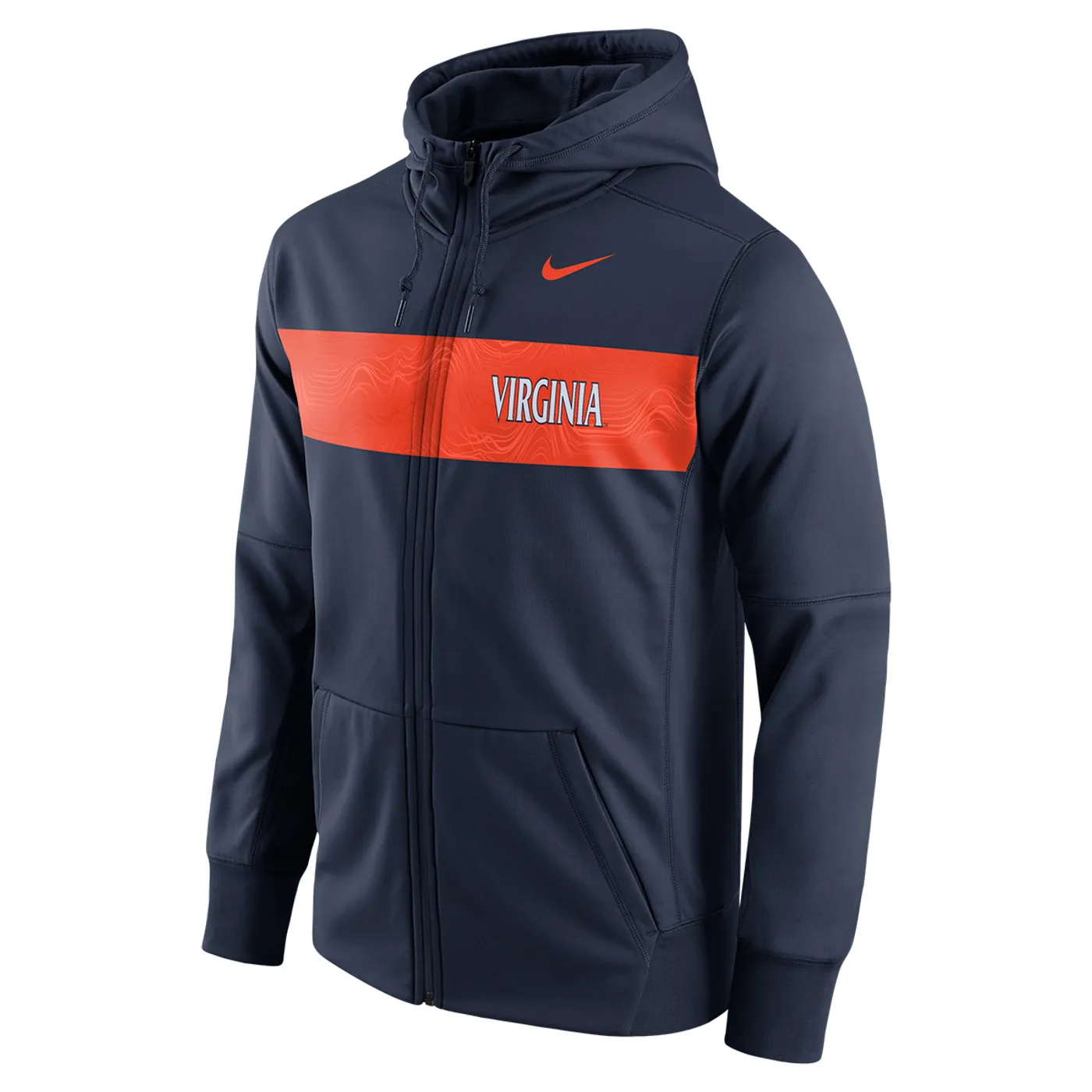 UVA Athletics University of Virginia Nike Full-Zip Therma-Fit Hoodie