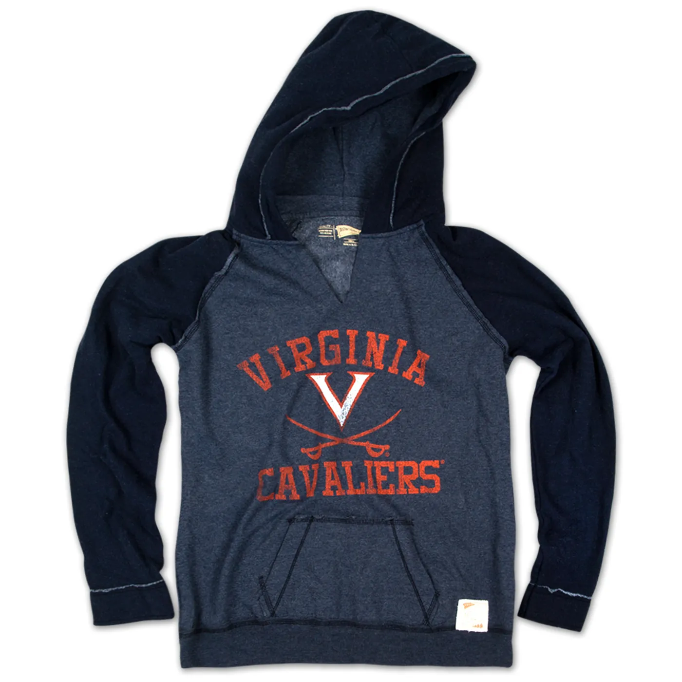 UVA Athletics Ladies Raw Edge 2Tone Hoody