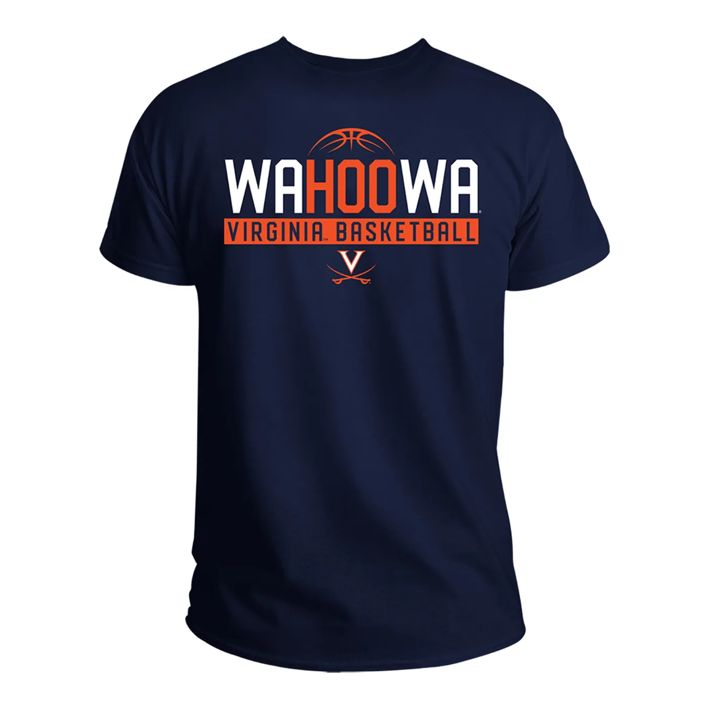 UVA Athletics University of Virginia Basketball Wahoowa Navy T-shirt