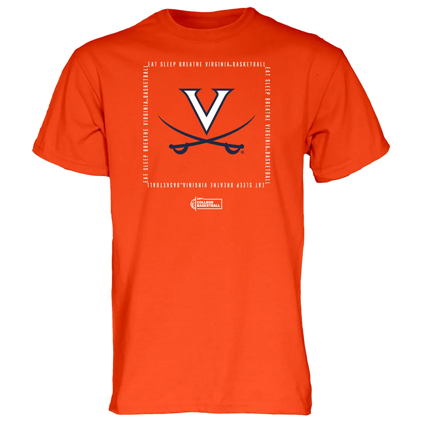 UVA Athletics 2019 ESPN College GameDay Eat Sleep Breathe V-Sabre Basketball  T-shirt