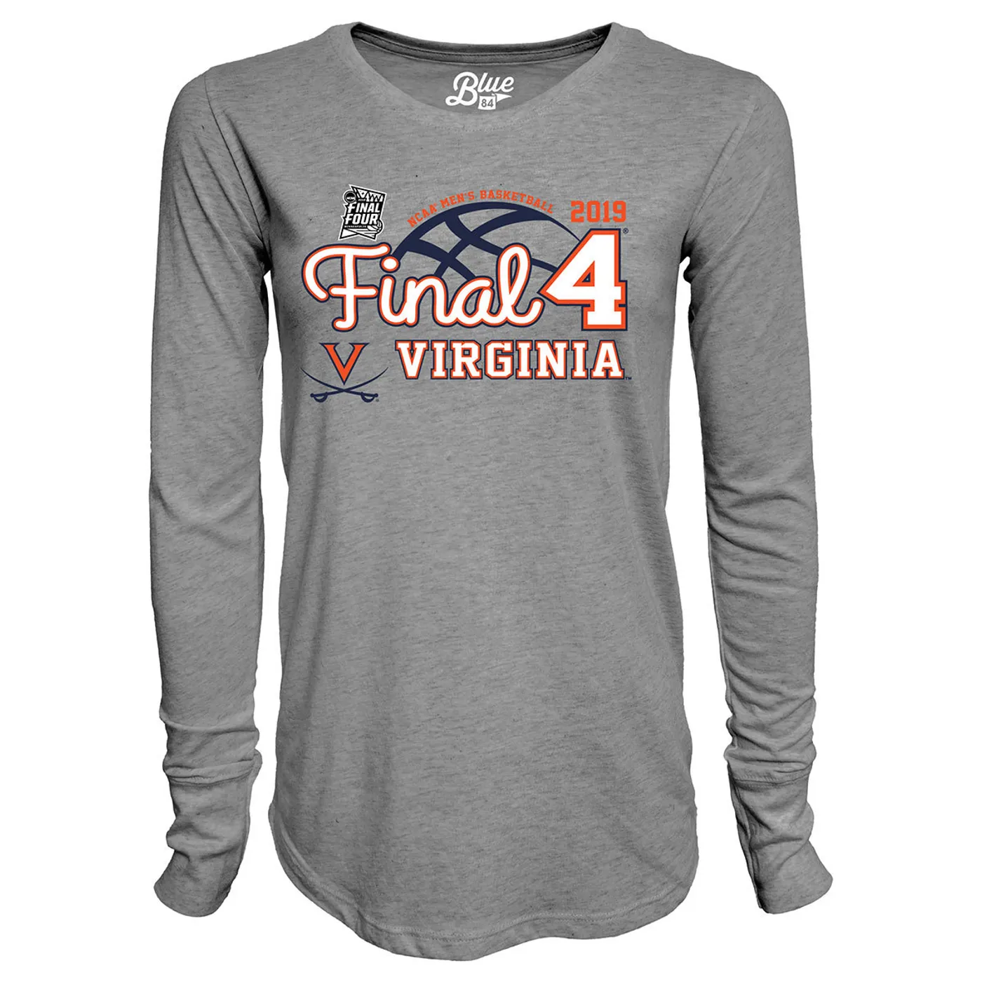 UVA Athletics Virginia Basketball 2019 Final Four Ladies Long Sleeve Tri-Blend T-shirt