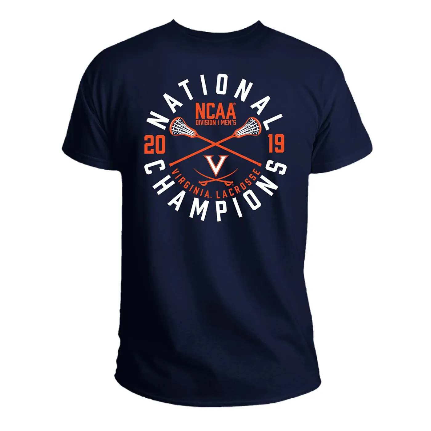 UVA Athletics 2019 Lacrosse National Champs Navy T-shirt