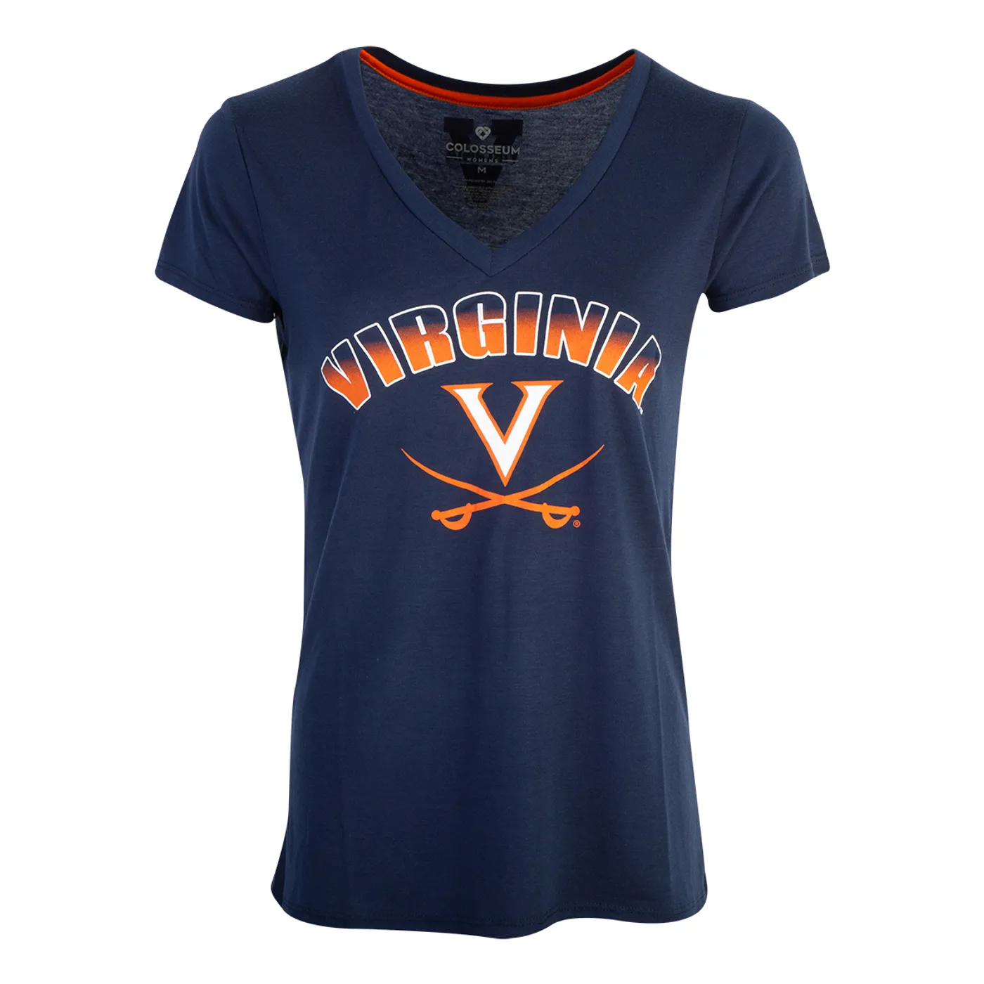 UVA Athletics University of Virginia Cavaliers V-Neck Ladies Navy T-shirt
