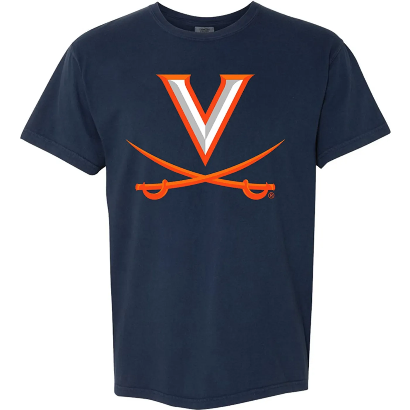 UVA Athletics University of Virginia Navy V-Sabre Tee