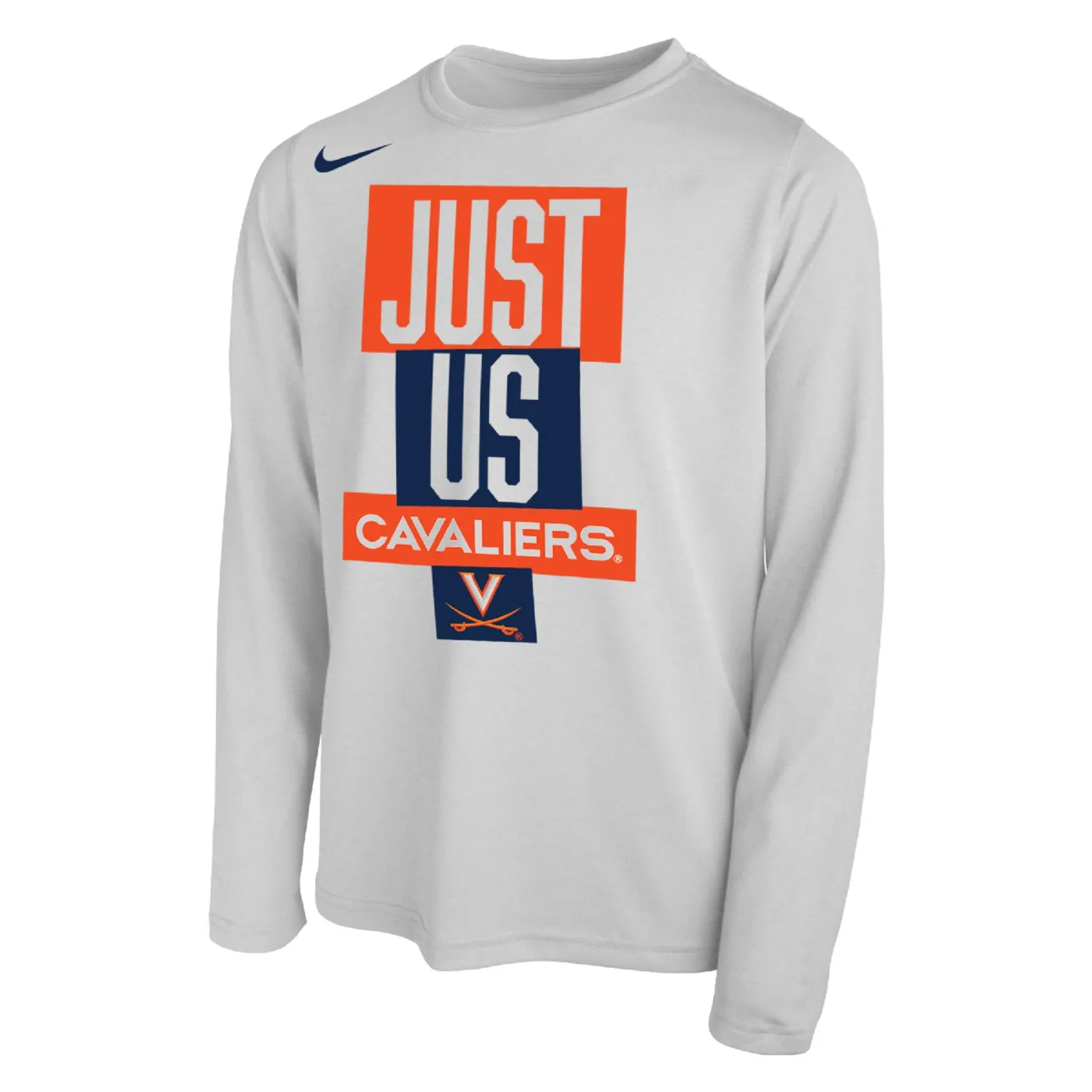 UVA Athletics Virginia Basketball 2021 Youth "Just Us" Bench Long-Sleeve Tee (X-Large)