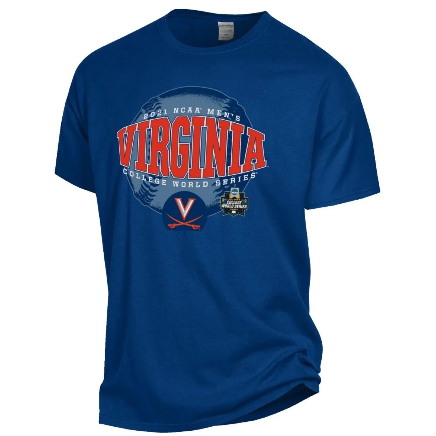 UVA Athletics 2021 Virginia College World Series Navy One-Spot T-shirt