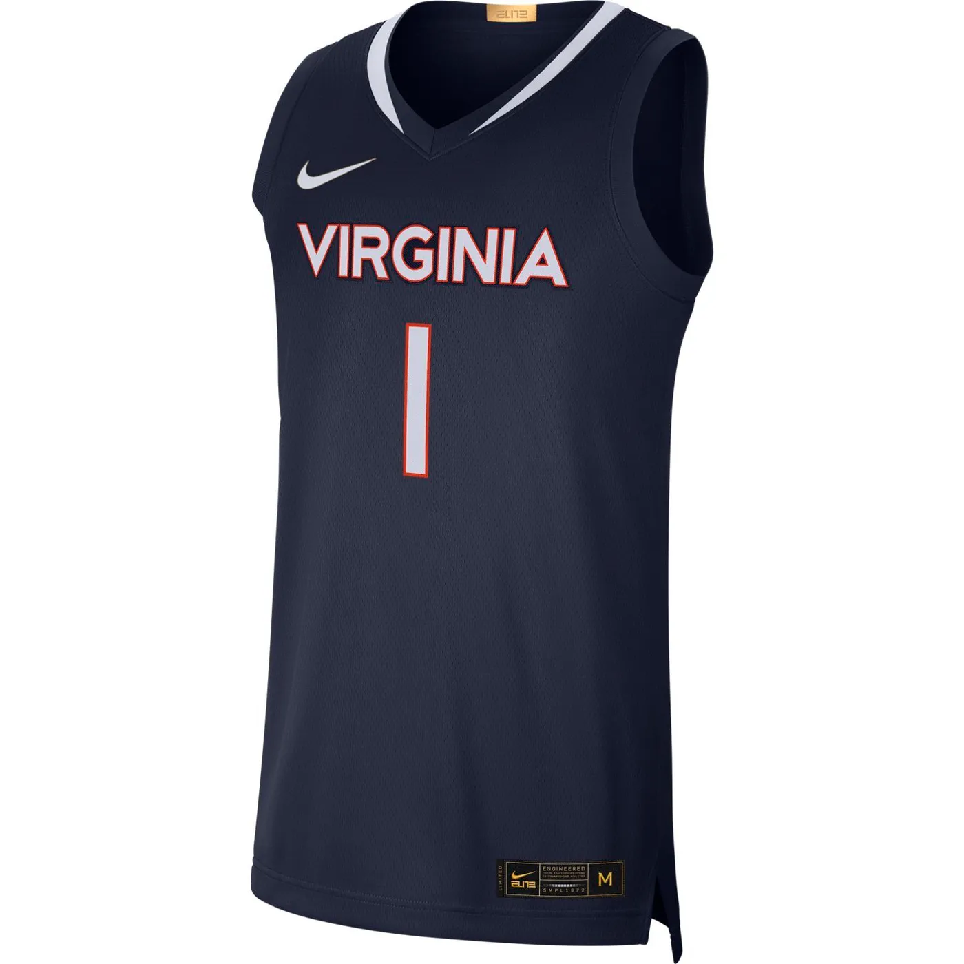 UVA Athletics University of Virginia Men's Nike Limited Road Jersey - Navy