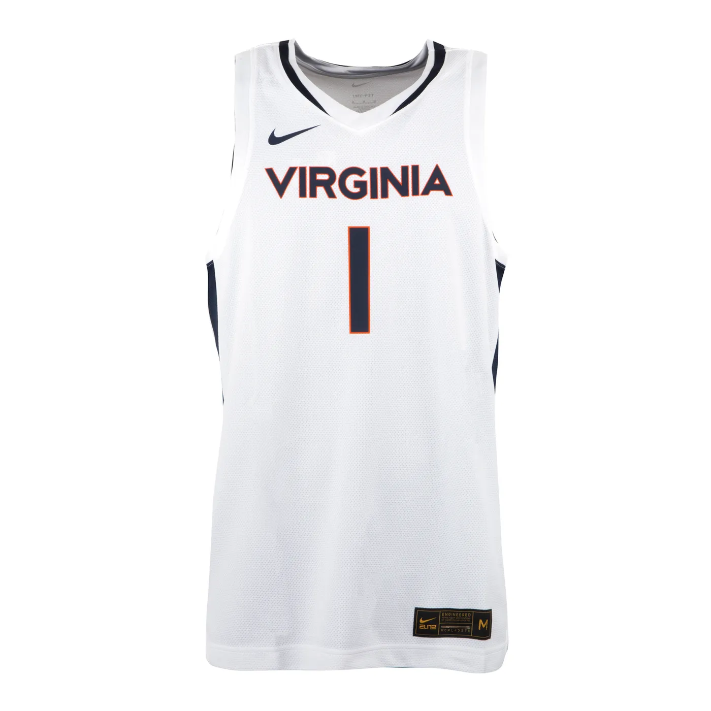 UVA Athletics University of Virginia Men's Basketball Dri-FIT Replica Jersey - White (Large)