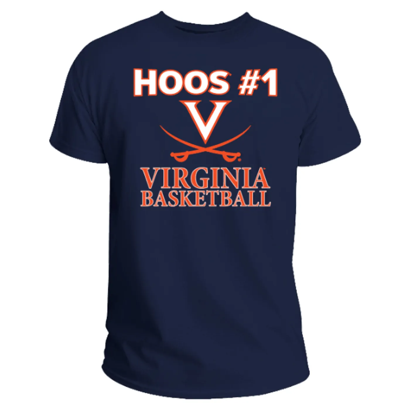 UVA Athletics University of Virginia Basketball Hoos #1 T-shirt