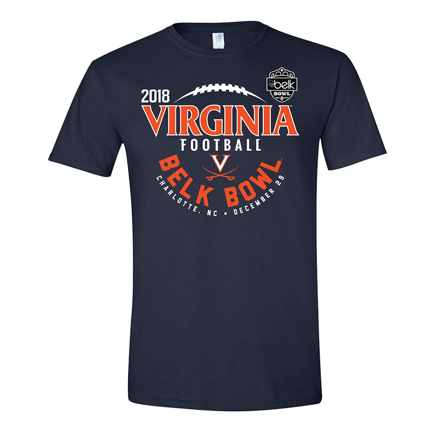 UVA Athletics University of Virginia 2018 Belk Bowl Football T-shirt