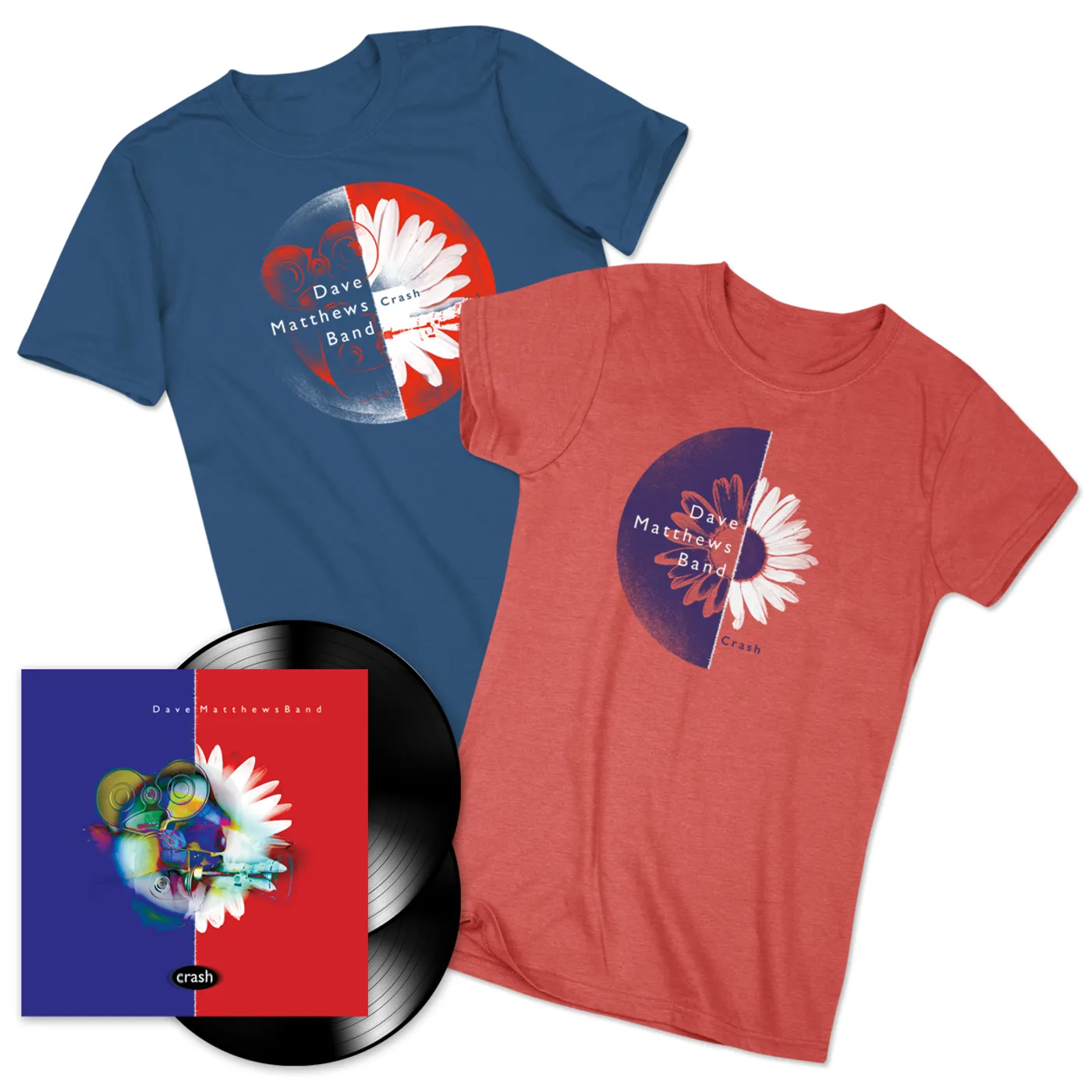 Dave Matthews Band Crash 2-LP Vinyl + Crash Album Art T-shirt