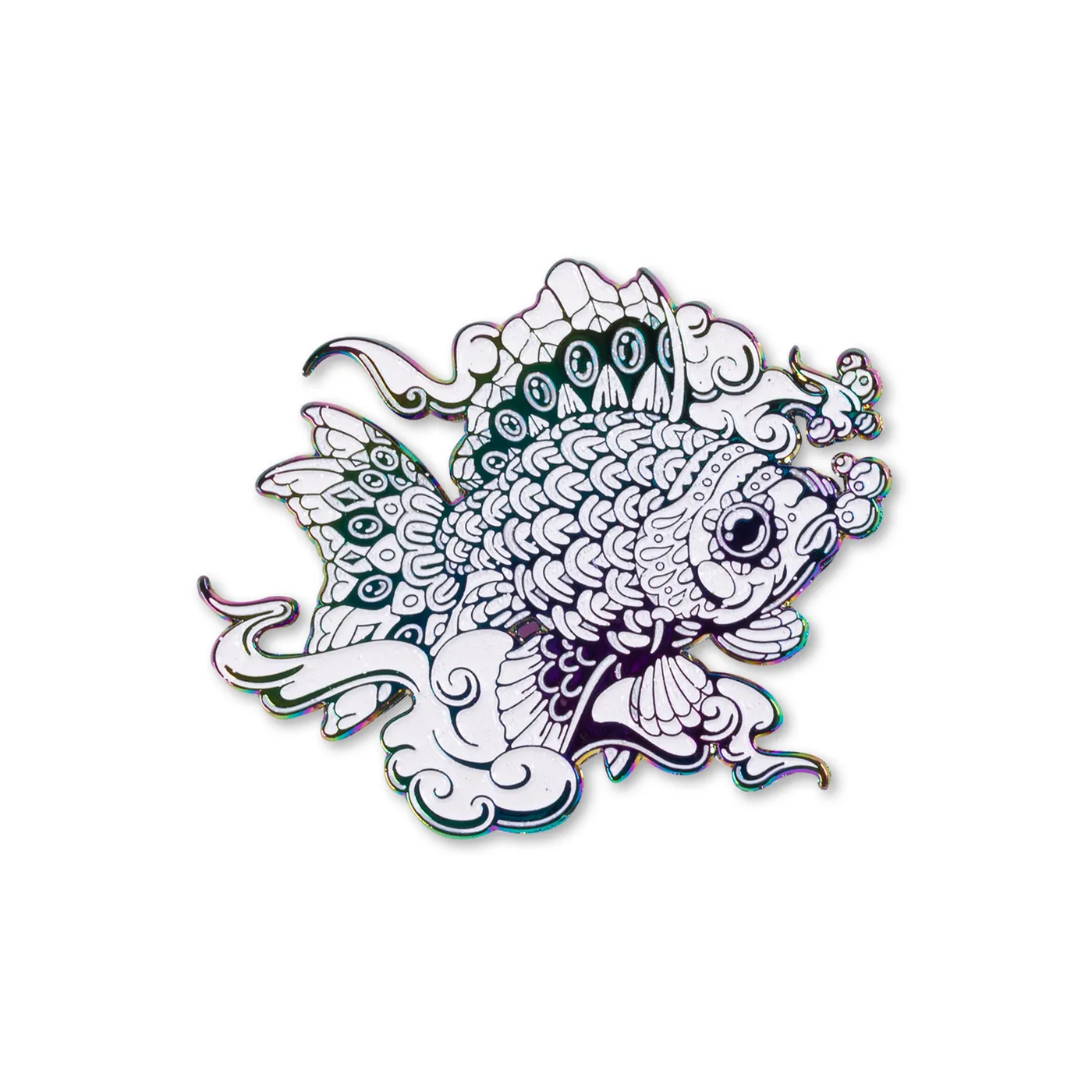 Dave Matthews Band x Bioworkz Big Eyed Fish Pin (Rainbow Anodized Metal #2)