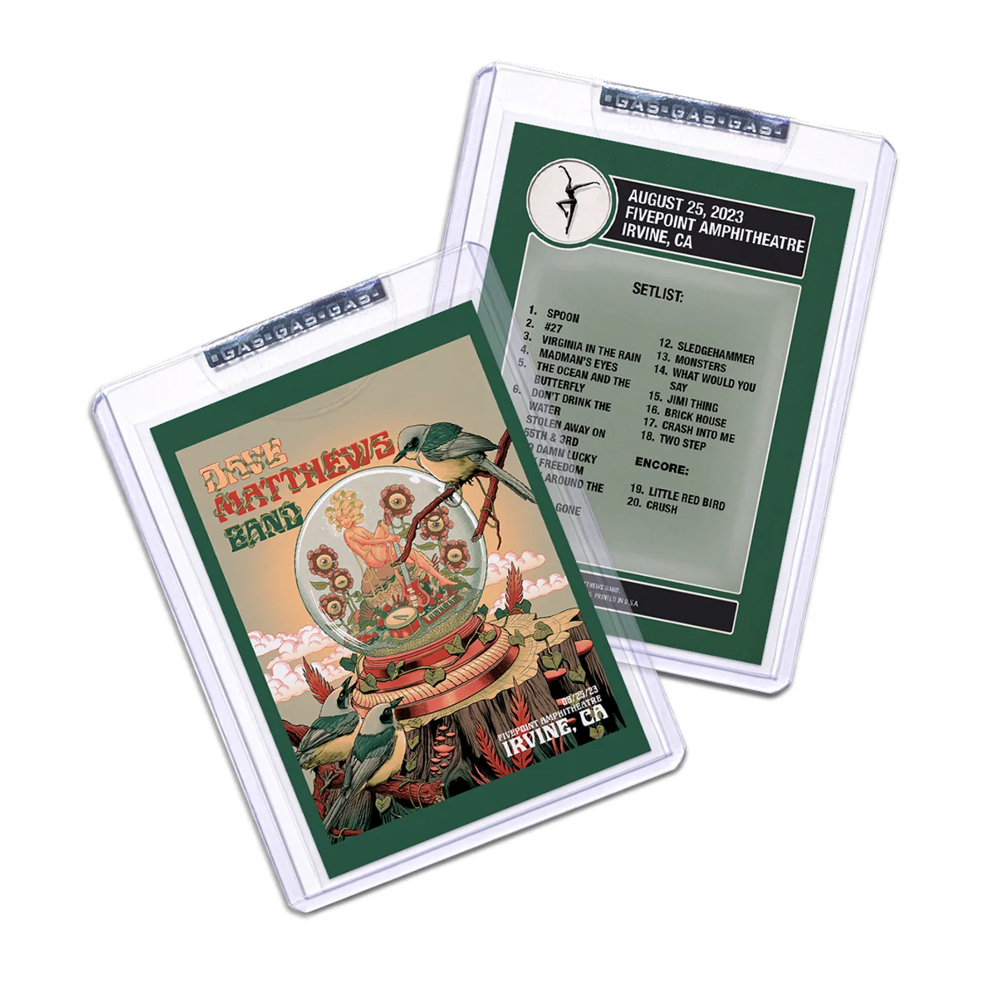 Dave Matthews Band Irvine Setlist Trading Card – August 25, 2023