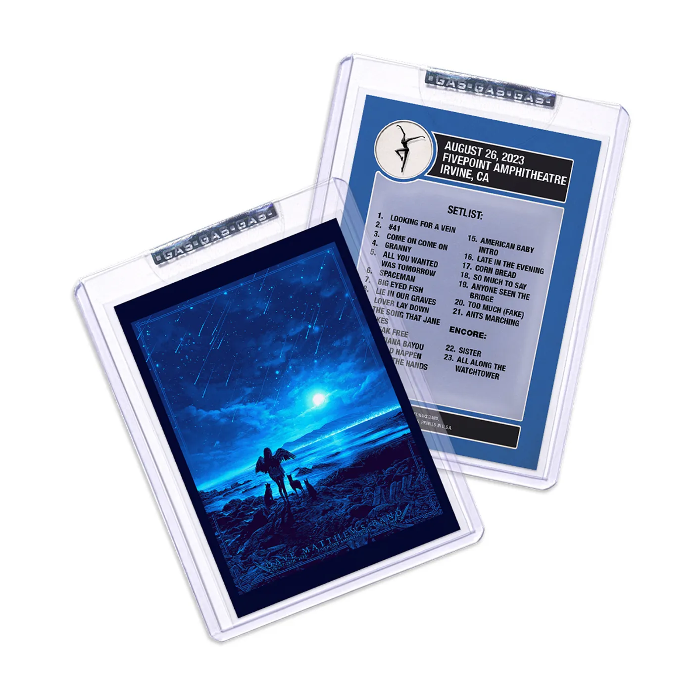 Dave Matthews Band Irvine Setlist Trading Card – August 26, 2023