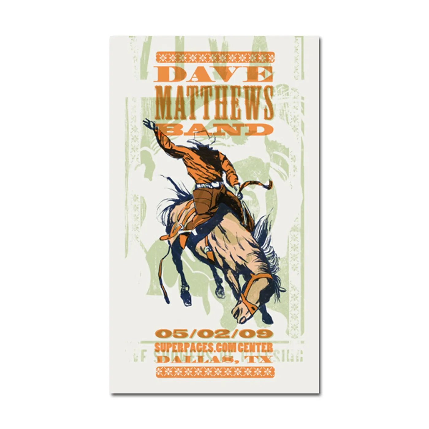 Dave Matthews Band Dallas, TX 05/02/09 Show Poster