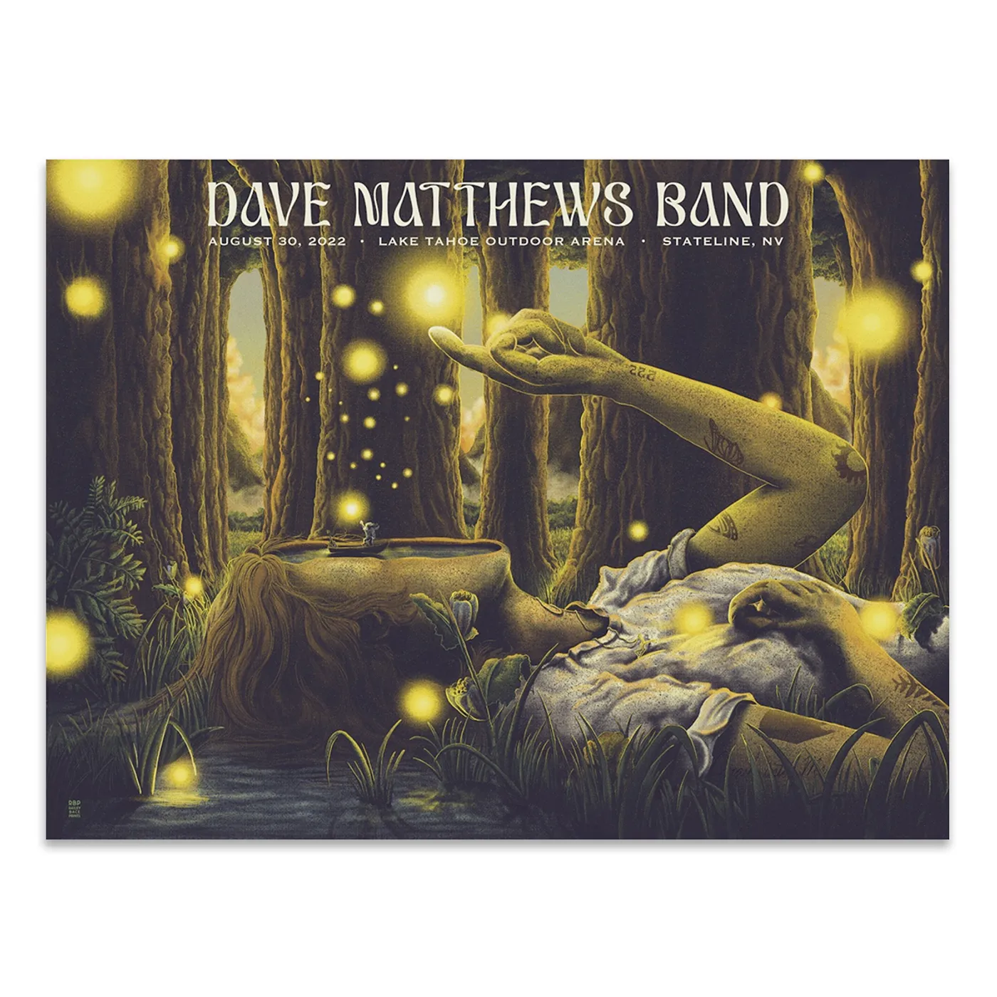 Dave Matthews Band Show Poster Stateline, NV 8/30/2022