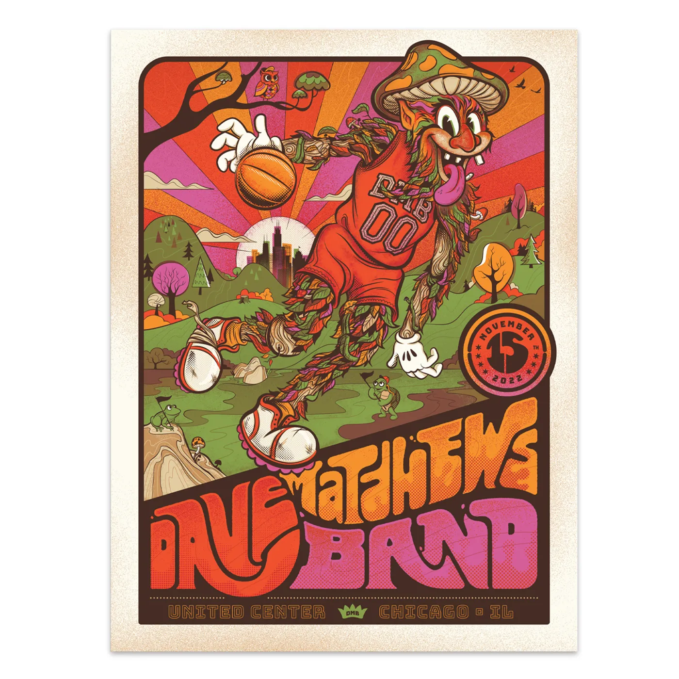 Dave Matthews Band Show Poster Chicago, IL 11/15/2022