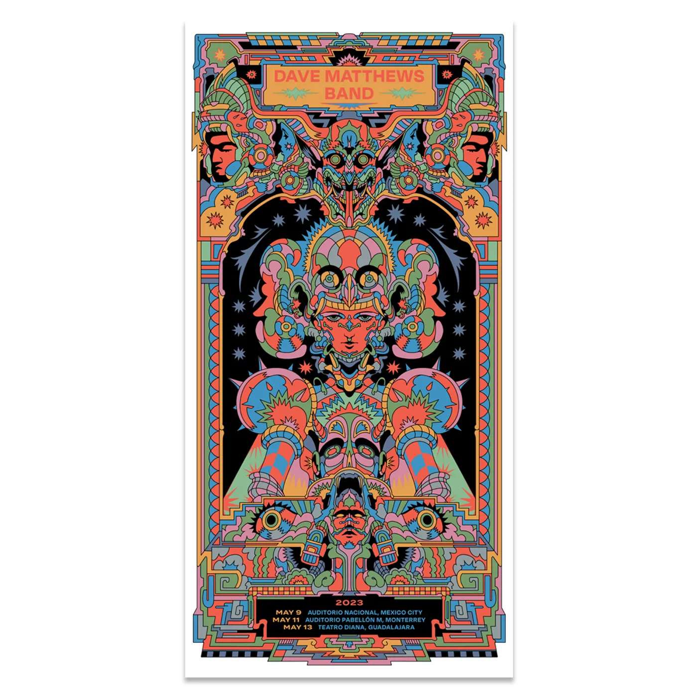 Dave Matthews Band Mexico 2023 Poster