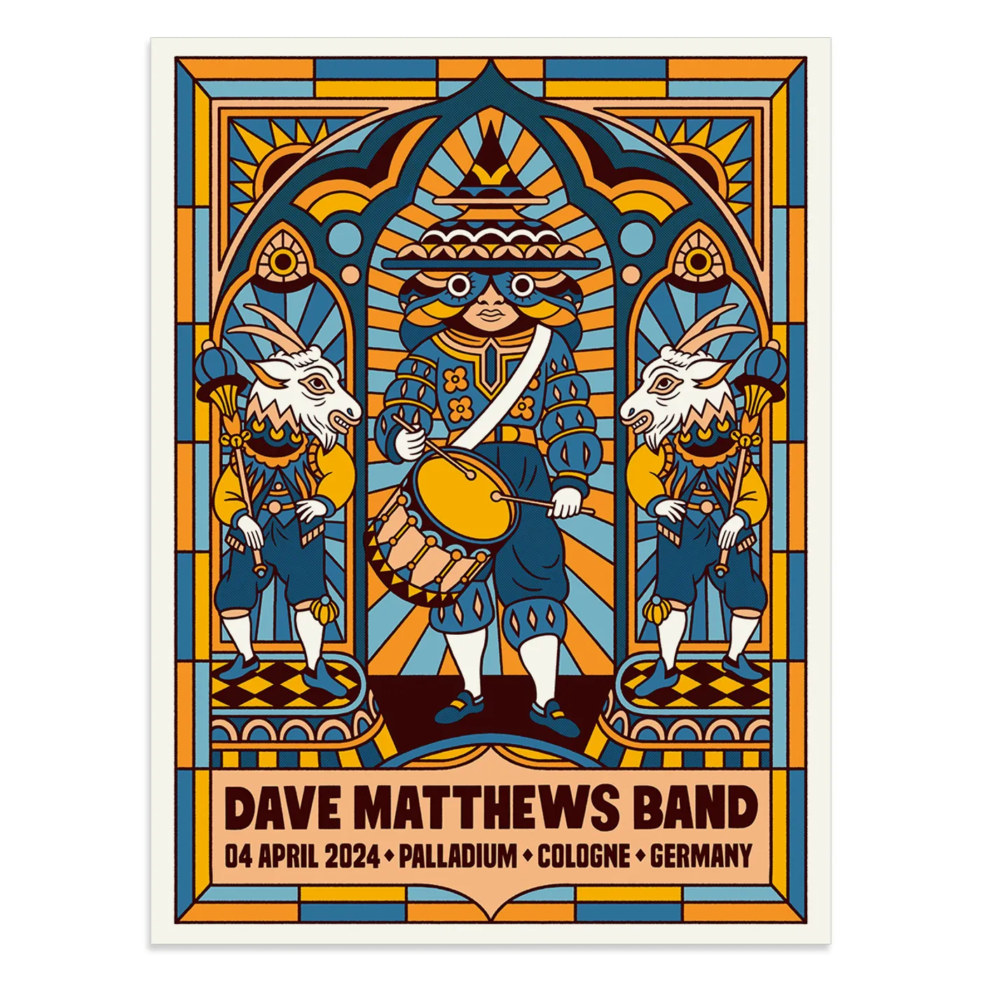 Dave Matthews Band Show Poster Cologne, DE 4/4/2024
