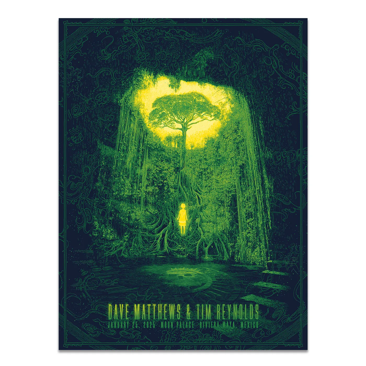 Dave Matthews Band Dave & Tim Show Poster Cancun, QR 1/25/2025