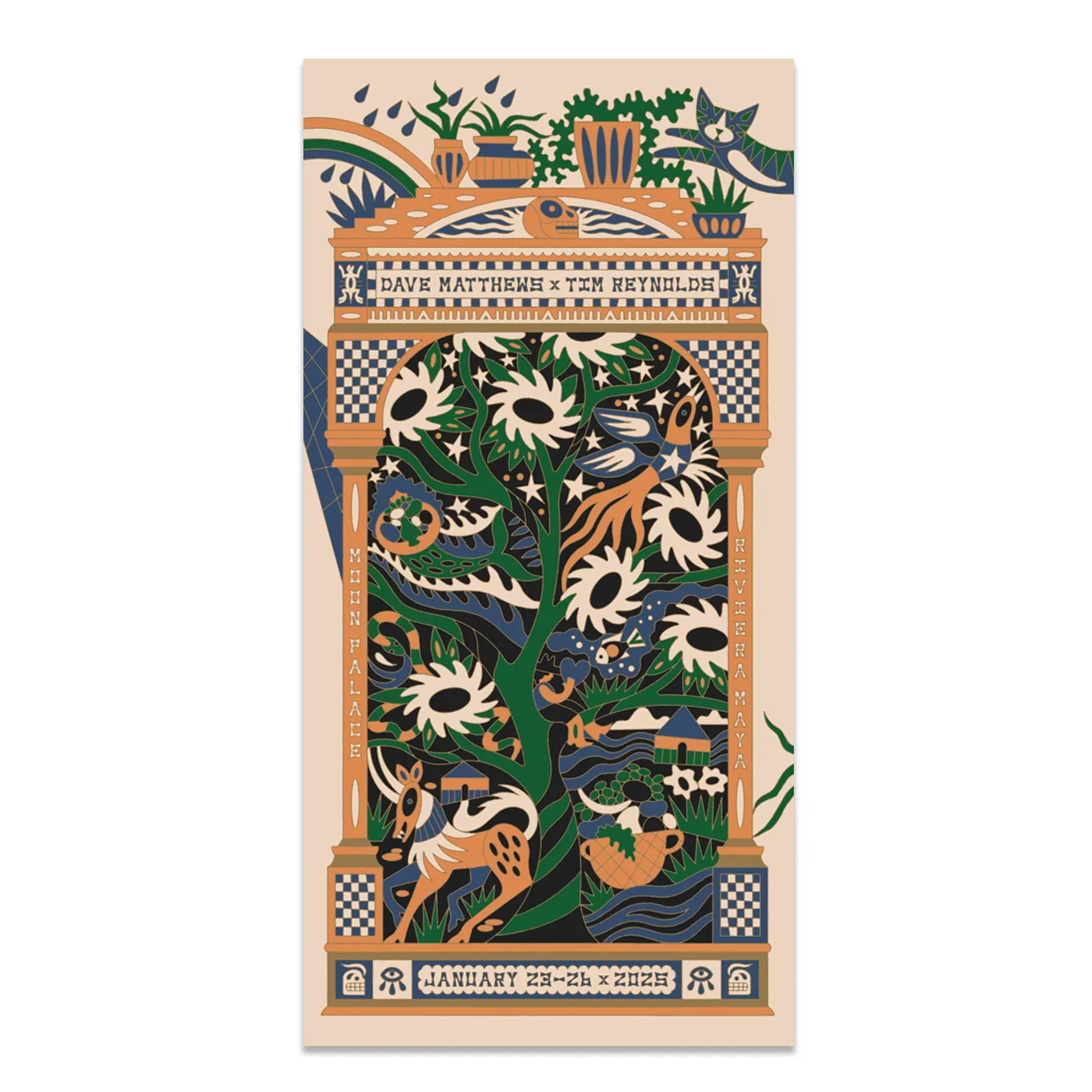 Dave Matthews Band Dave & Tim 2025 Event Poster - Triptych N2 Panel