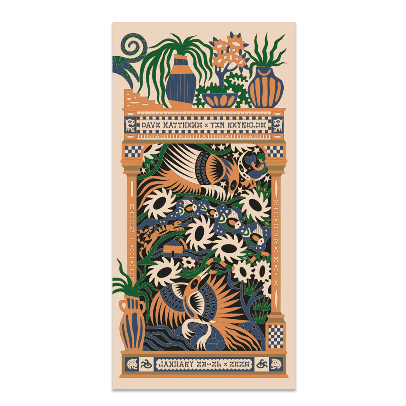 Dave Matthews Band Dave & Tim 2025 Event Poster - Triptych N3 Panel
