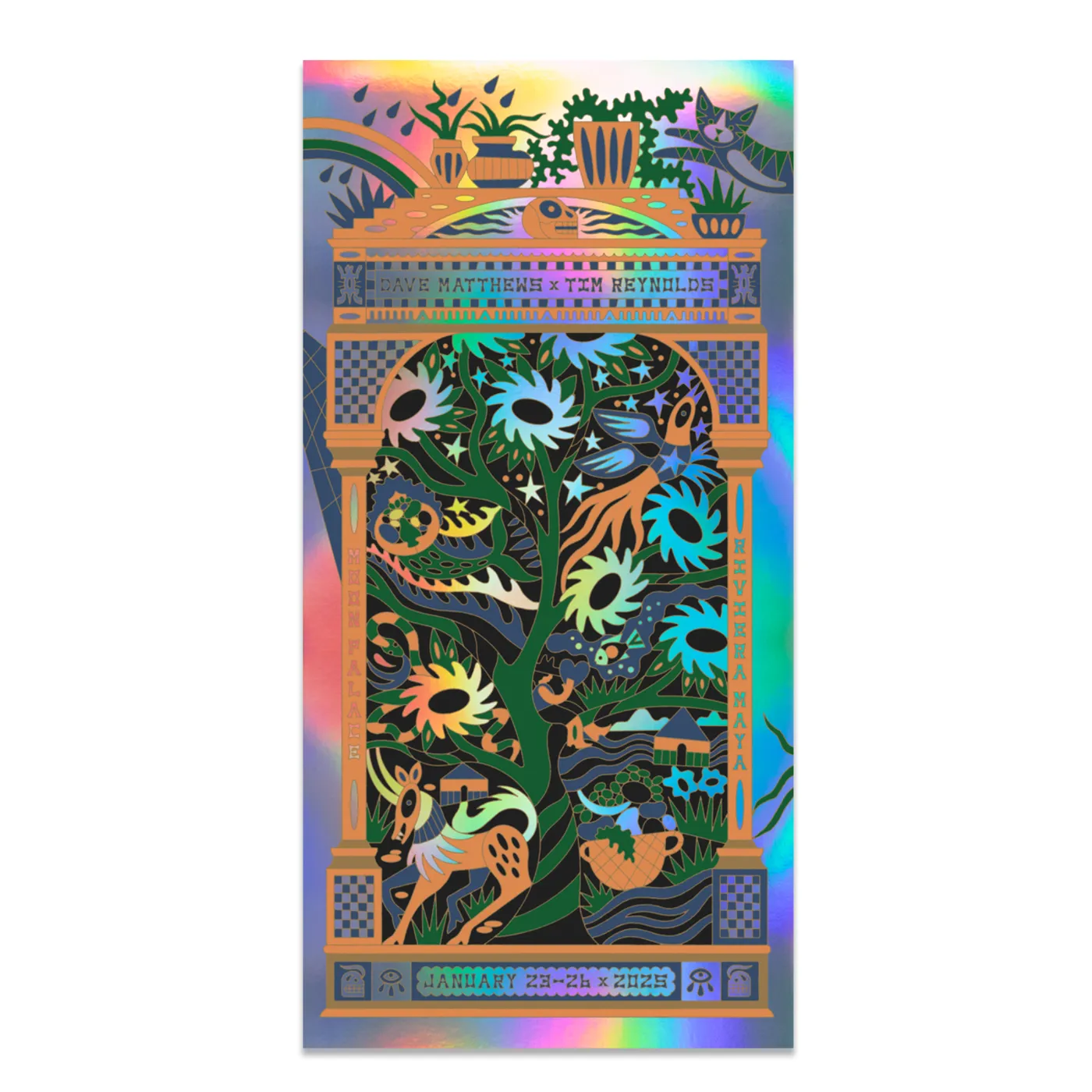 Dave Matthews Band Dave & Tim 2025 Event Poster - Triptych N2 Panel FOIL Variant