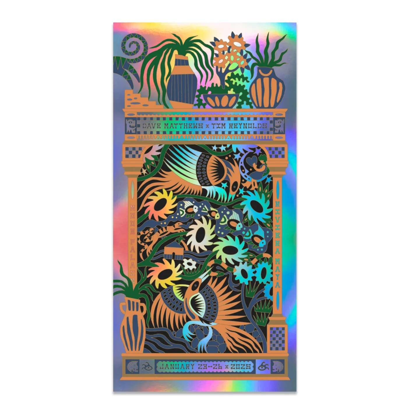 Dave Matthews Band Dave & Tim 2025 Event Poster - Triptych N3 Panel FOIL Variant