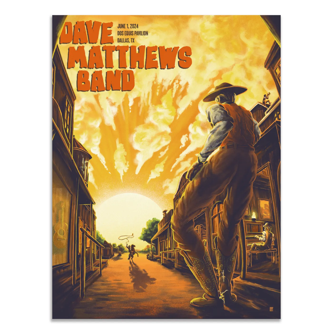 Dave Matthews Band Show Poster Dallas, TX 6/1/2024