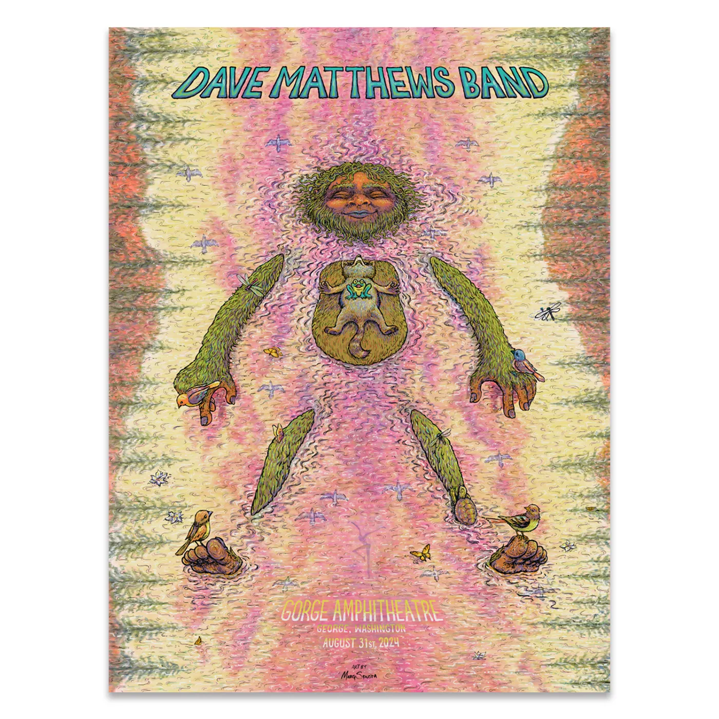Dave Matthews Band Show Poster George, WA 8/31/2024