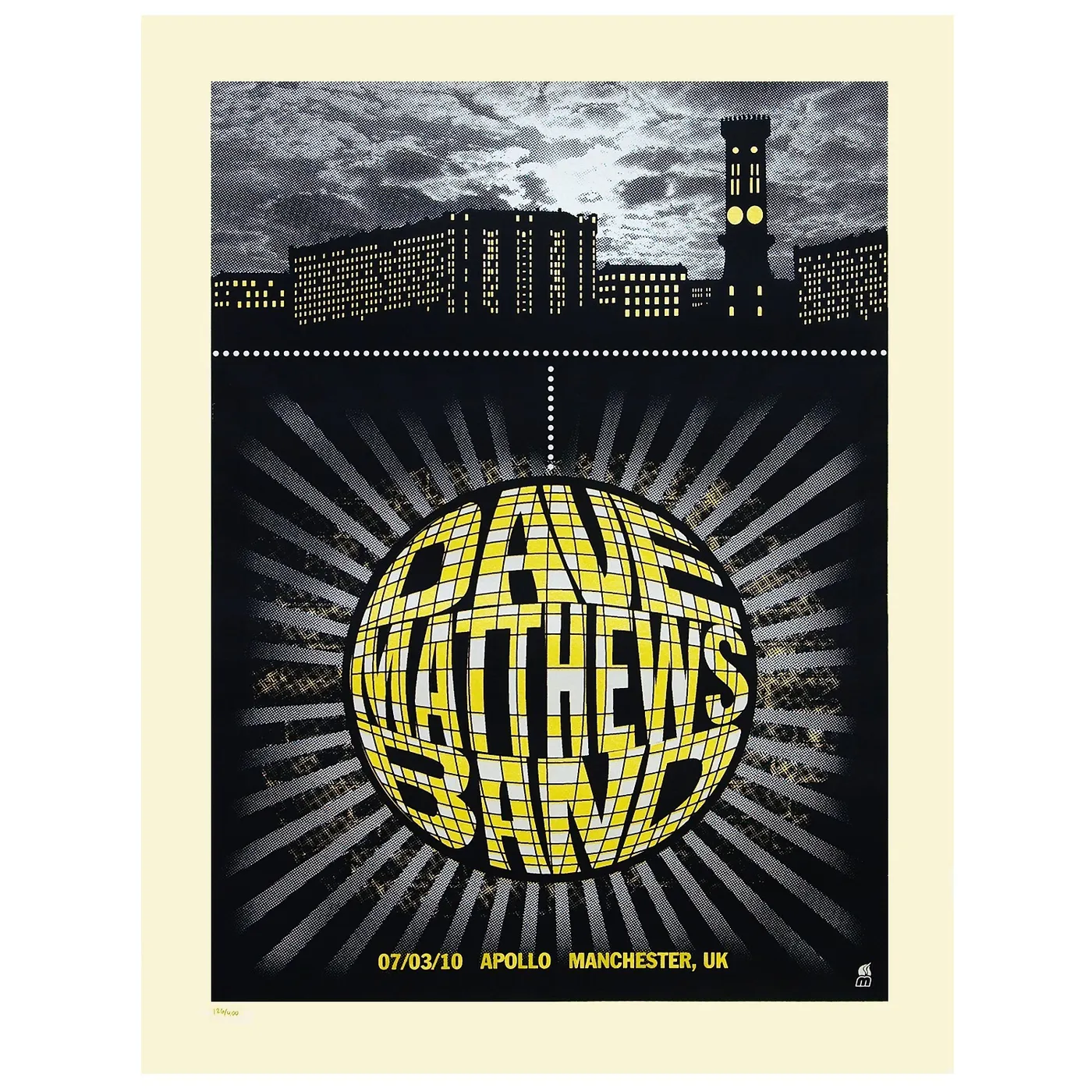 Dave Matthews Band Apollo Manchester, UK 03/07/10 Show Poster