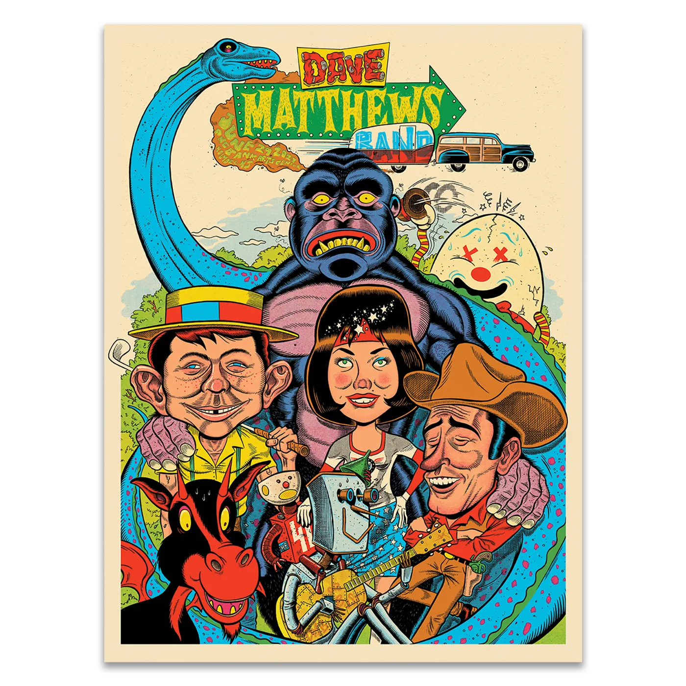 Dave Matthews Band Show Poster Holmdel, NJ 6/29/2022