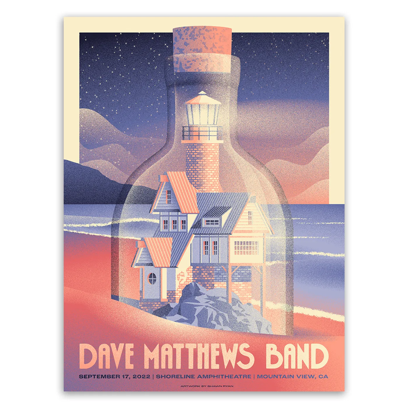 Dave Matthews Band Show Poster Mountain View, CA 9/17/2022