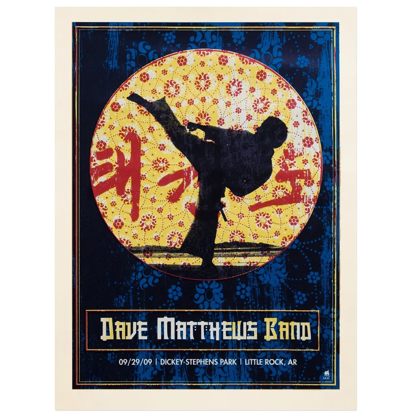 Dave Matthews Band Little Rock, AR 09/29/09 Show Poster
