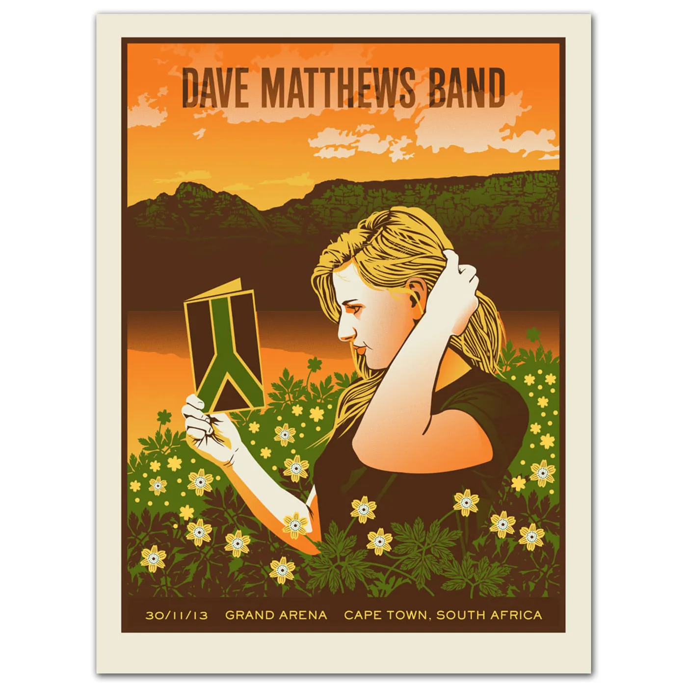 Dave Matthews Band Show Poster - 11/30/2013 South Africa